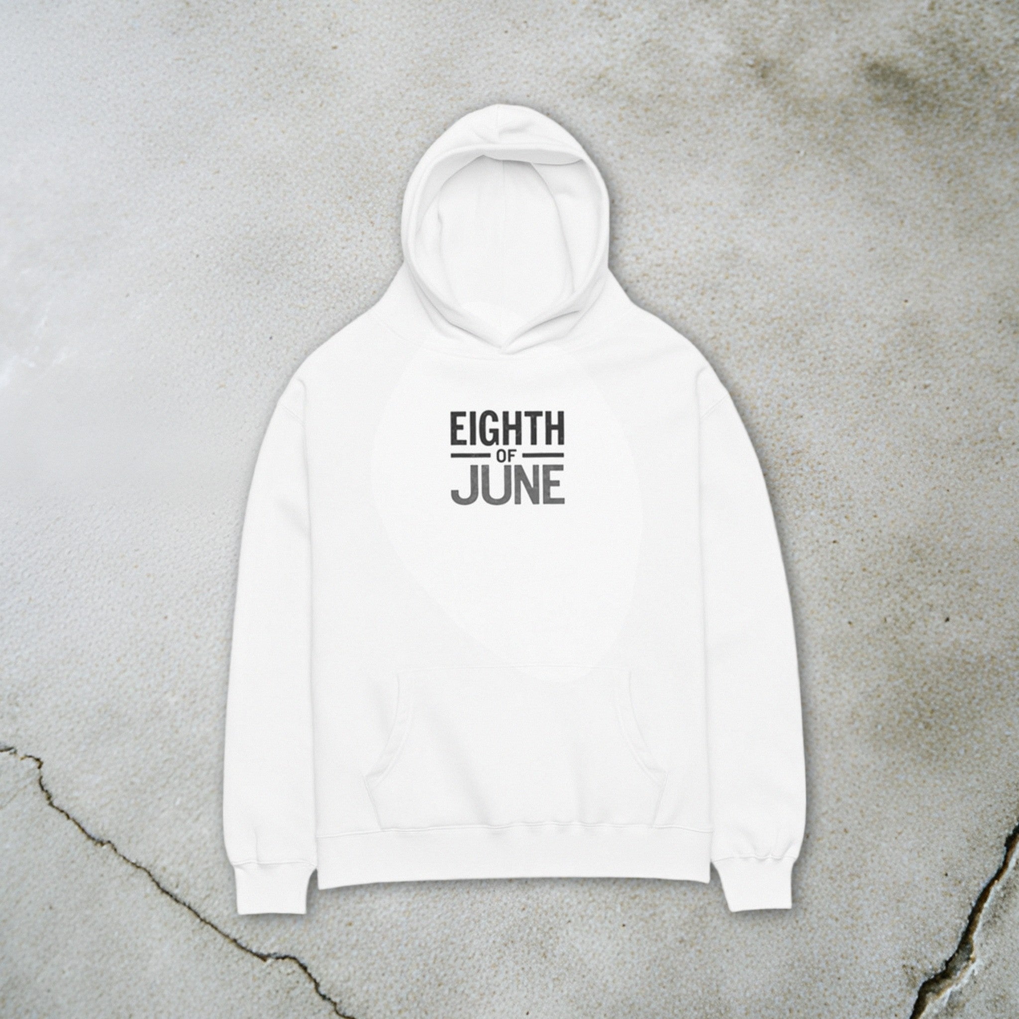 EIGHTH OF JUNE HOODIE shot flat