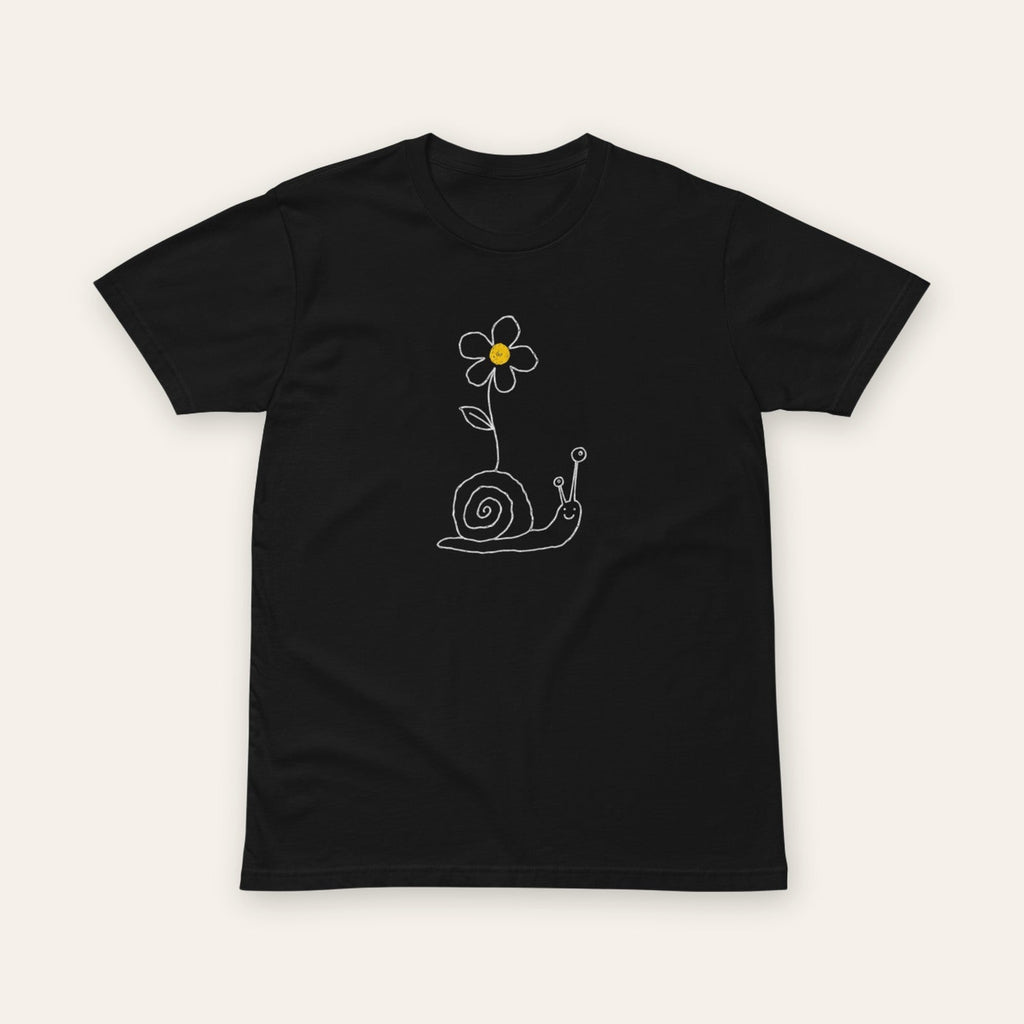 Flower and Snail Tee black
