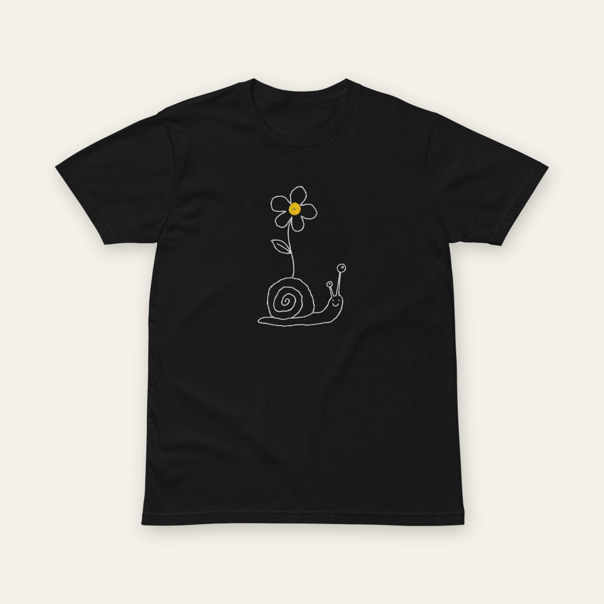 Flower and Snail Tee black