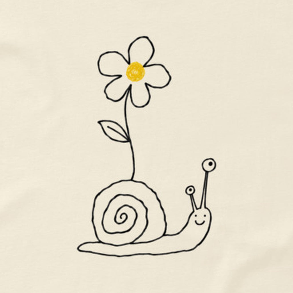 Flower and Snail Tee detail