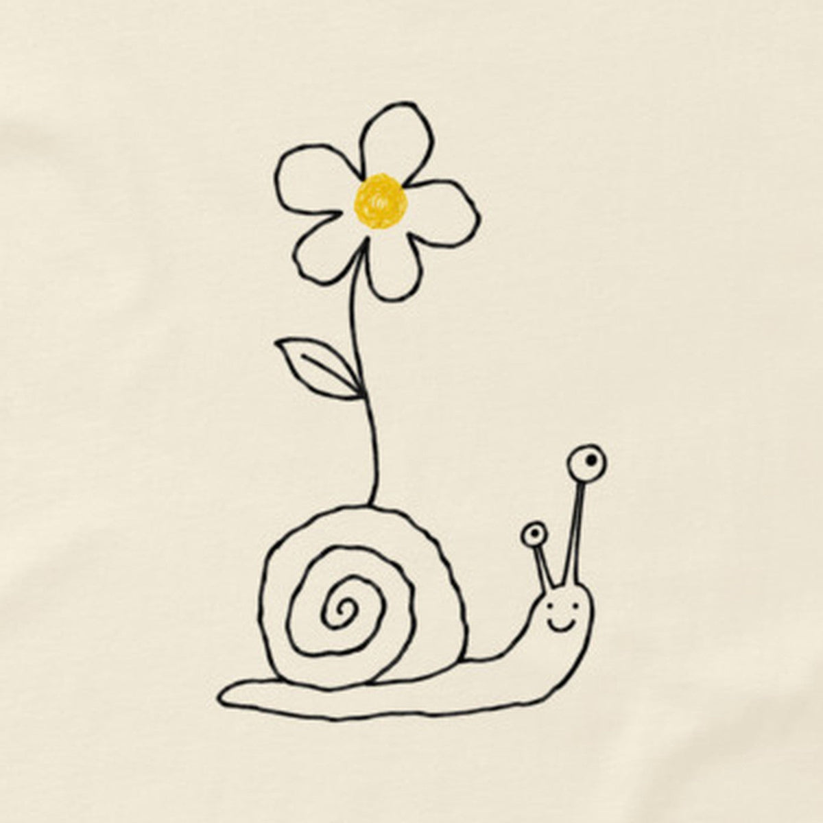 Flower and Snail Tee detail