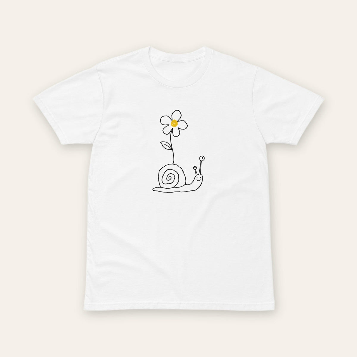 Flower and Snail Tee white