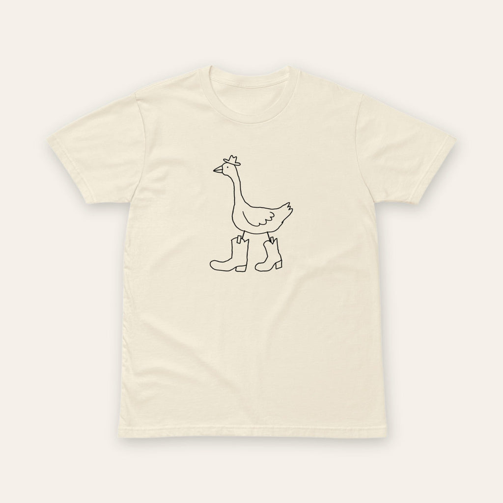 Goose in Boots Tee front