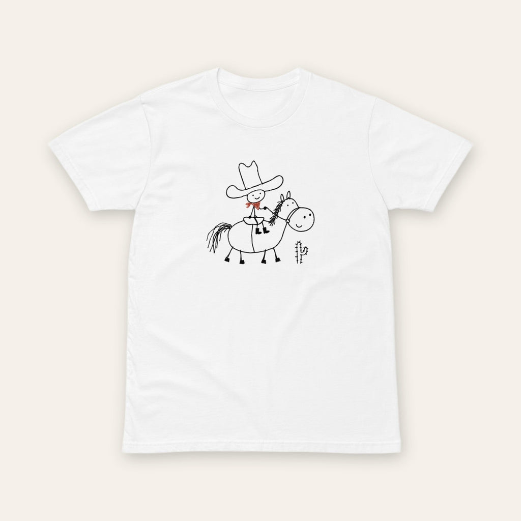 Little Cowboy Tee white