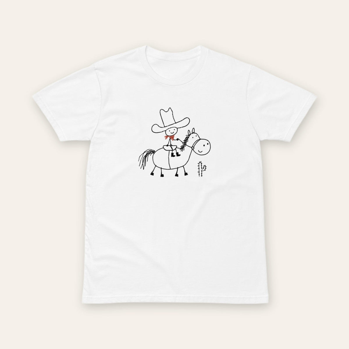 Little Cowboy Tee white