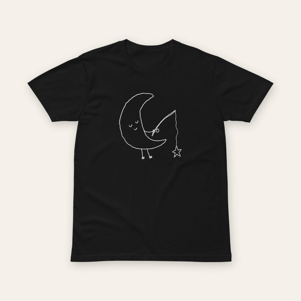 Moon Fishing Tee black