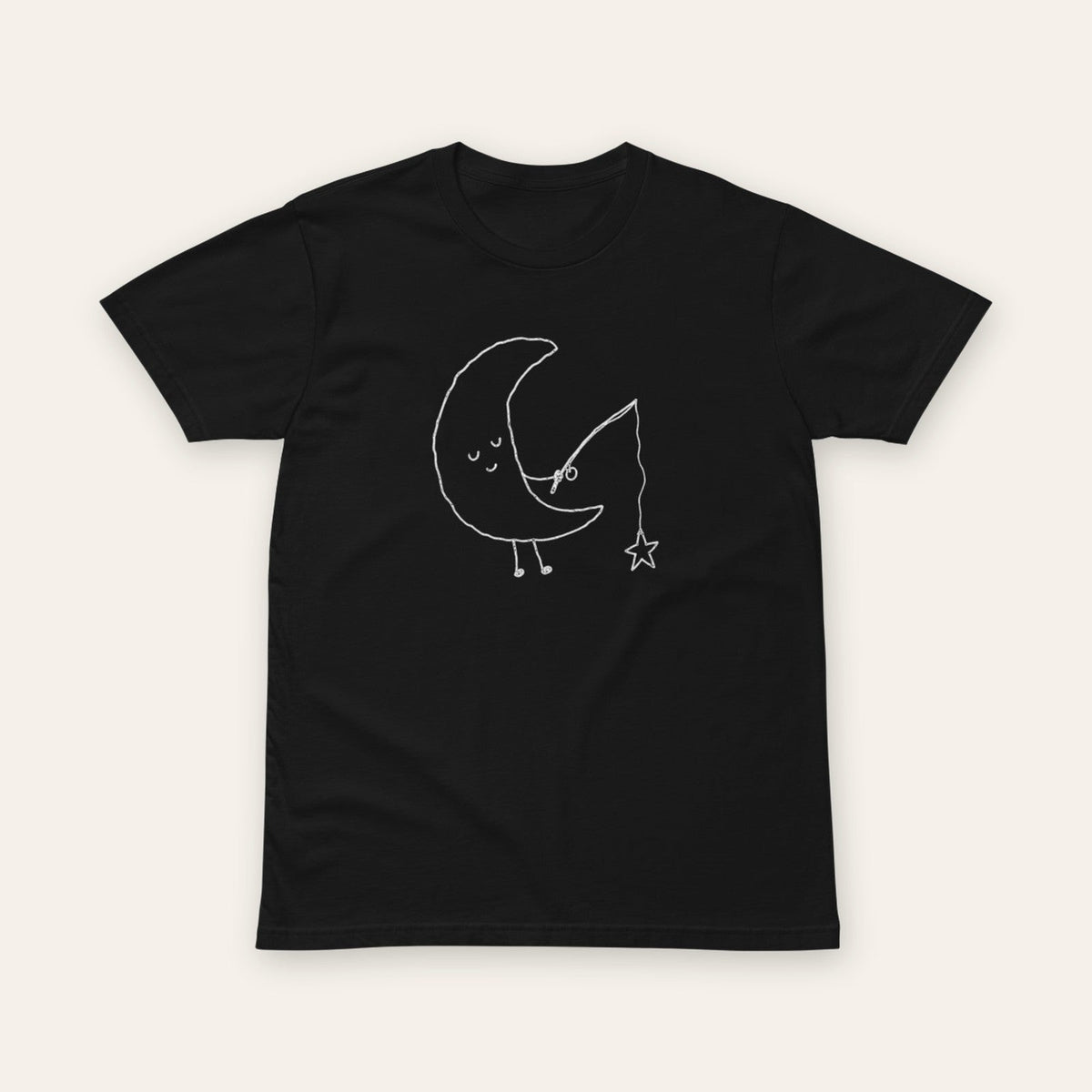 Moon Fishing Tee black