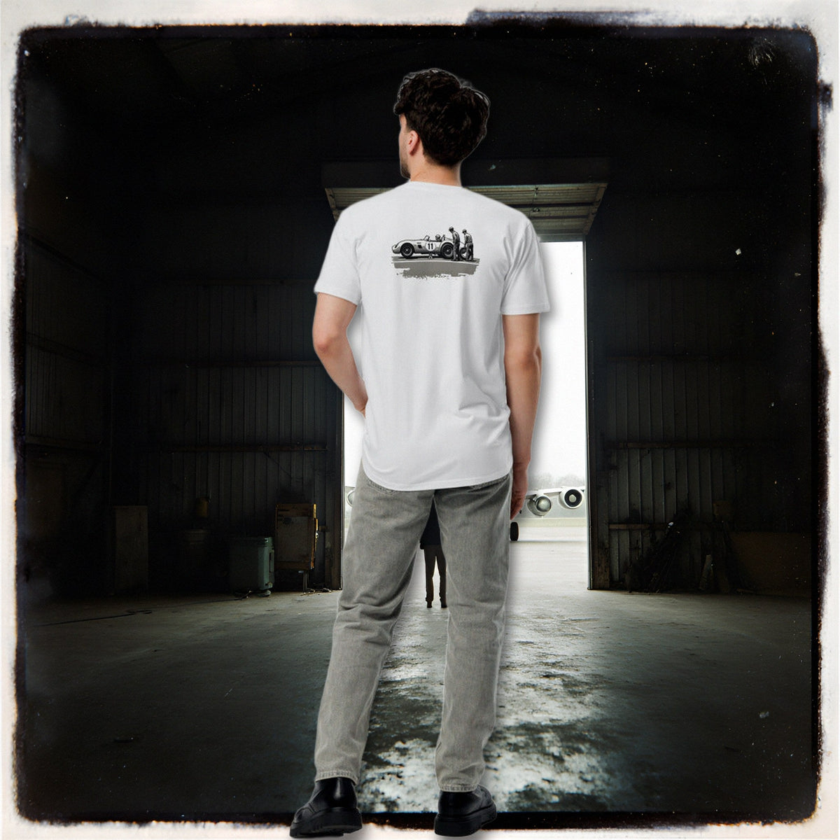 WHEEL CHANGE TEE scene hangar