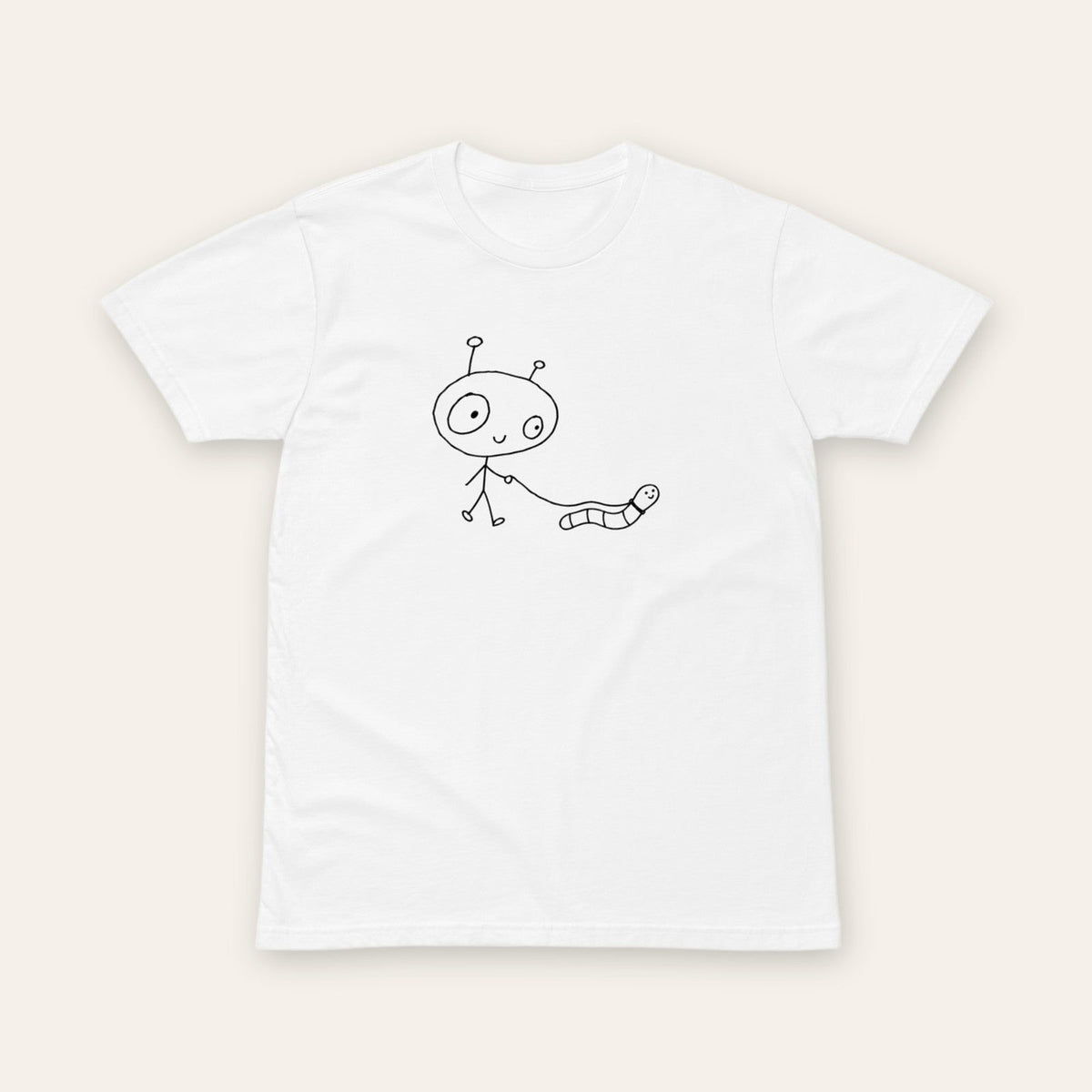 Worm Walk Tee white